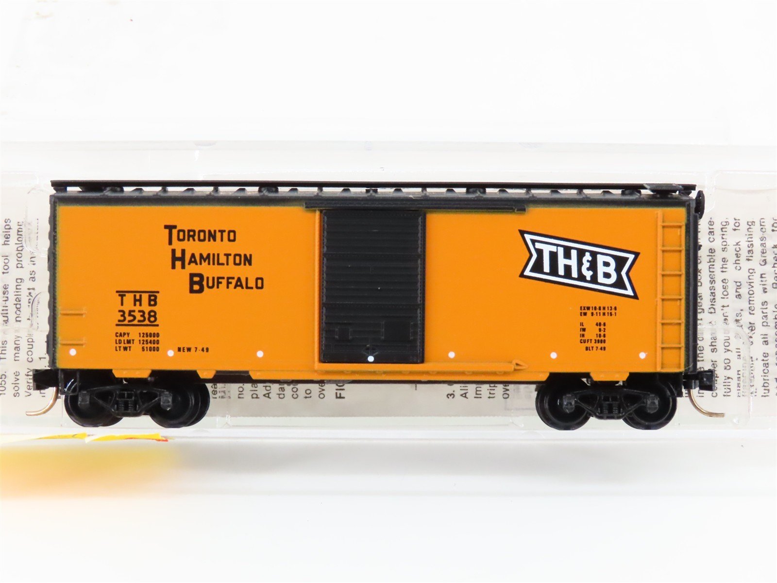 N Scale Micro-Trains MTL 20036 THB Toronto Hamilton & Buffalo 40' Box Car #3538