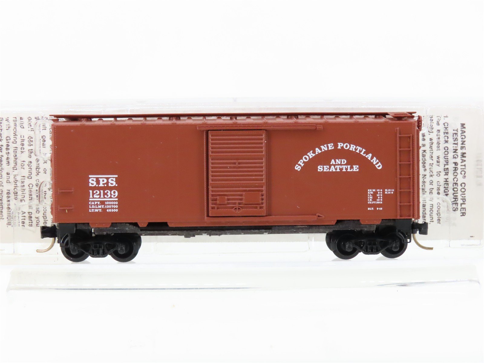 N Kadee Micro-Trains MTL 20990 SPS Spokane Portland & Seattle 40' Box Car #12139