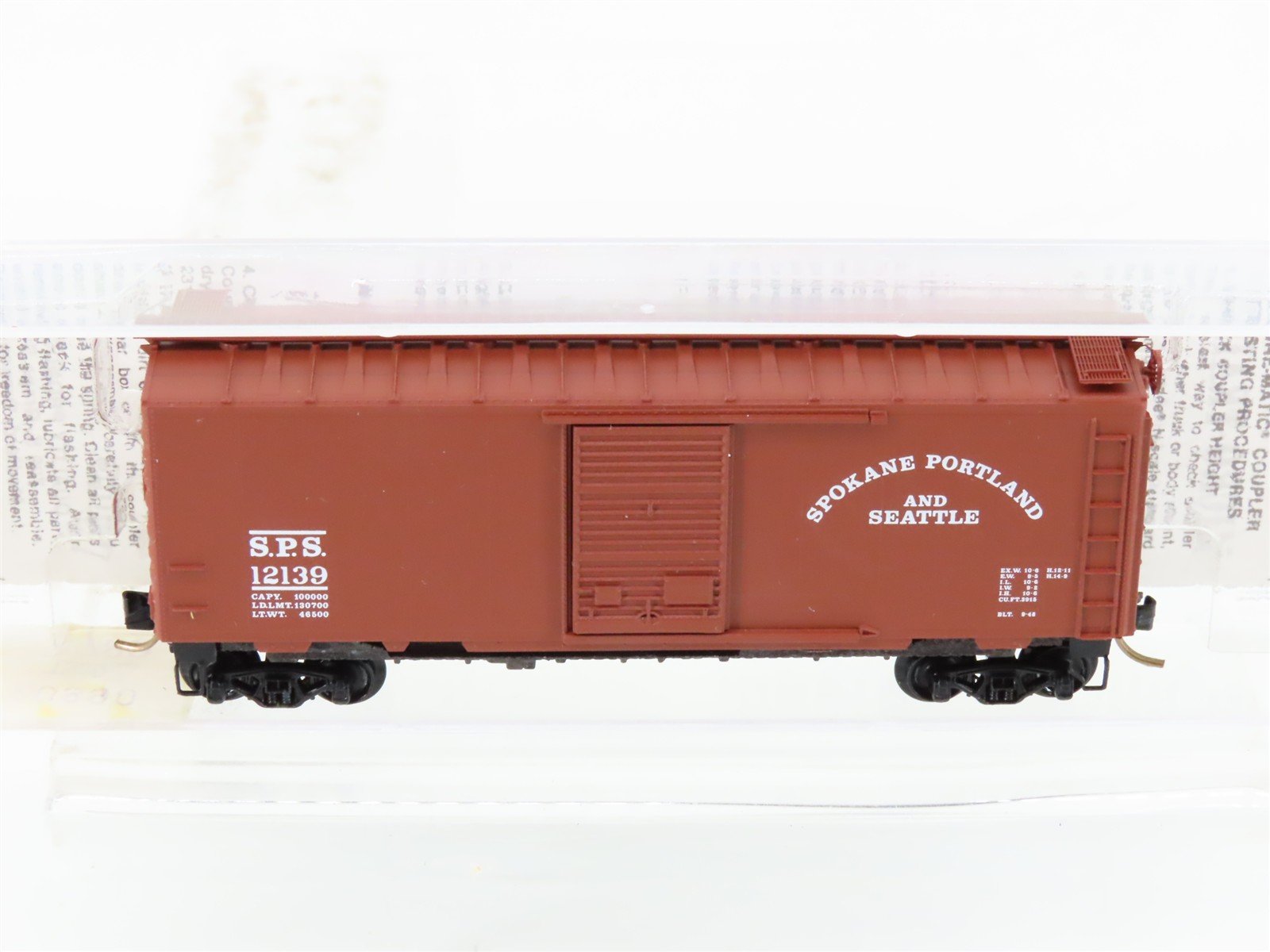 N Kadee Micro-Trains MTL 20990 SPS Spokane Portland & Seattle 40' Box Car #12139