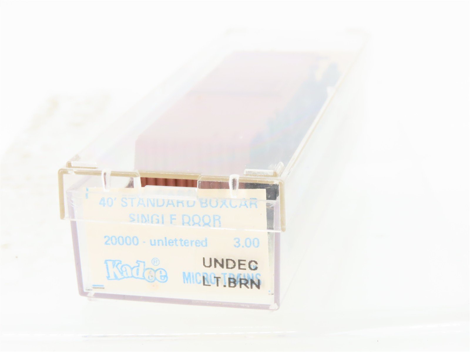 N Kadee Micro-Trains MTL 20000 Unlettered 40' Single Door Box Car - Blue Label