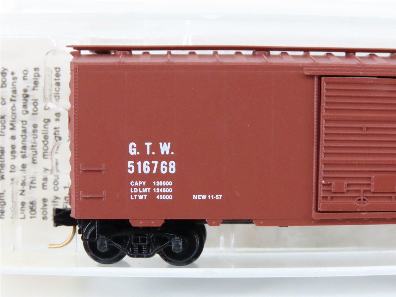 N Kadee Micro-Trains MTL 20010 GTW Grand Trunk Western 40' Box Car #516768