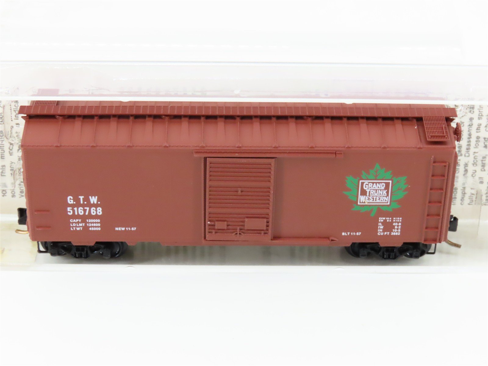 N Kadee Micro-Trains MTL 20010 GTW Grand Trunk Western 40' Box Car #516768