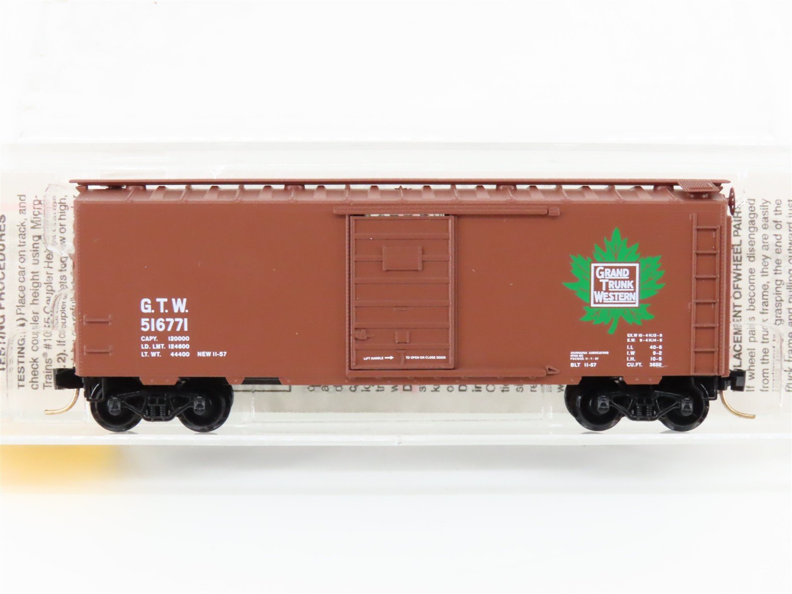 N Scale Micro-Trains MTL 20010 GTW Grand Trunk Western 40' Box Car #516771