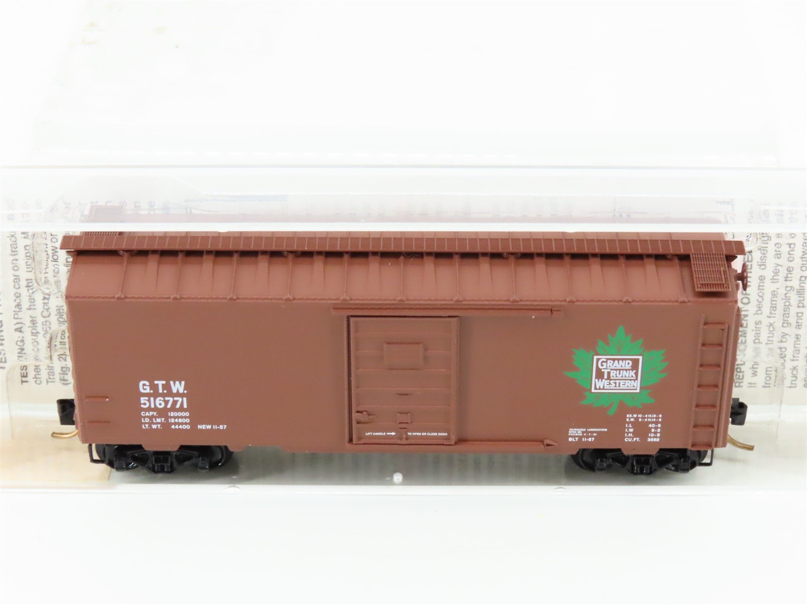 N Scale Micro-Trains MTL 20010 GTW Grand Trunk Western 40' Box Car #516771