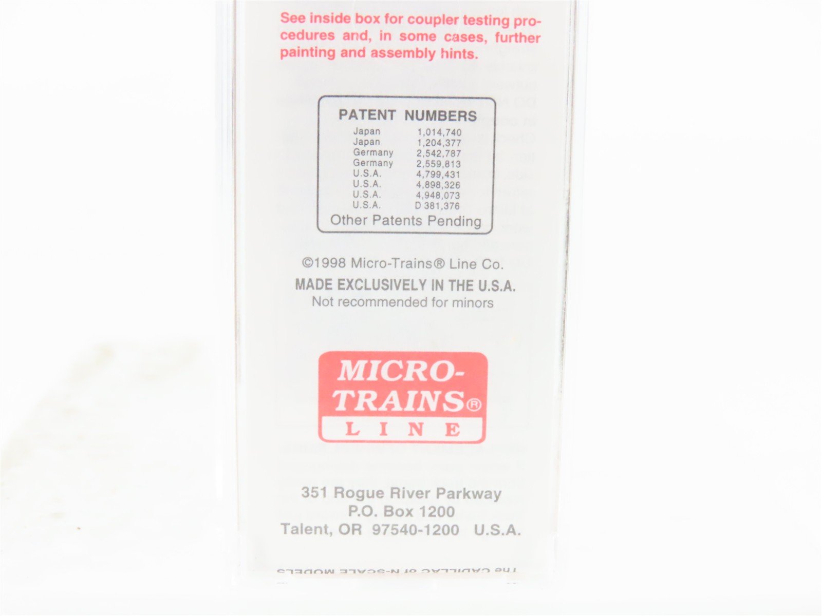 N Scale Micro-Trains MTL 20010 GTW Grand Trunk Western 40' Box Car #516771