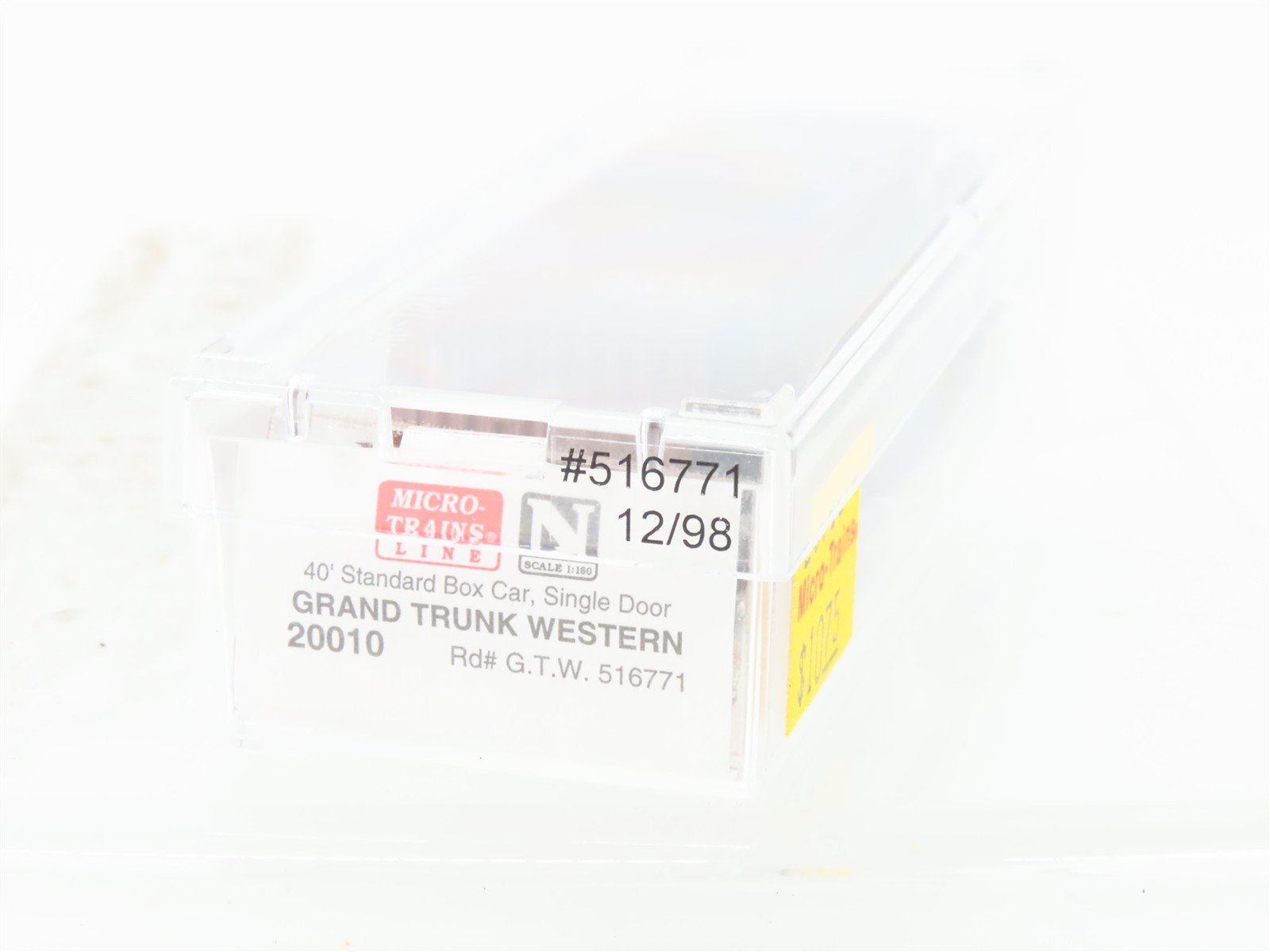 N Scale Micro-Trains MTL 20010 GTW Grand Trunk Western 40' Box Car #516771