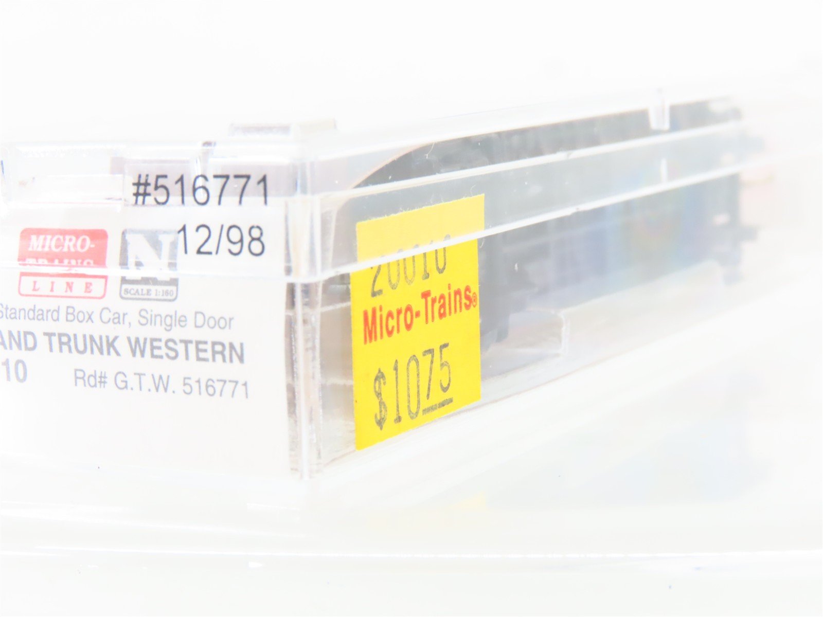 N Scale Micro-Trains MTL 20010 GTW Grand Trunk Western 40' Box Car #516771