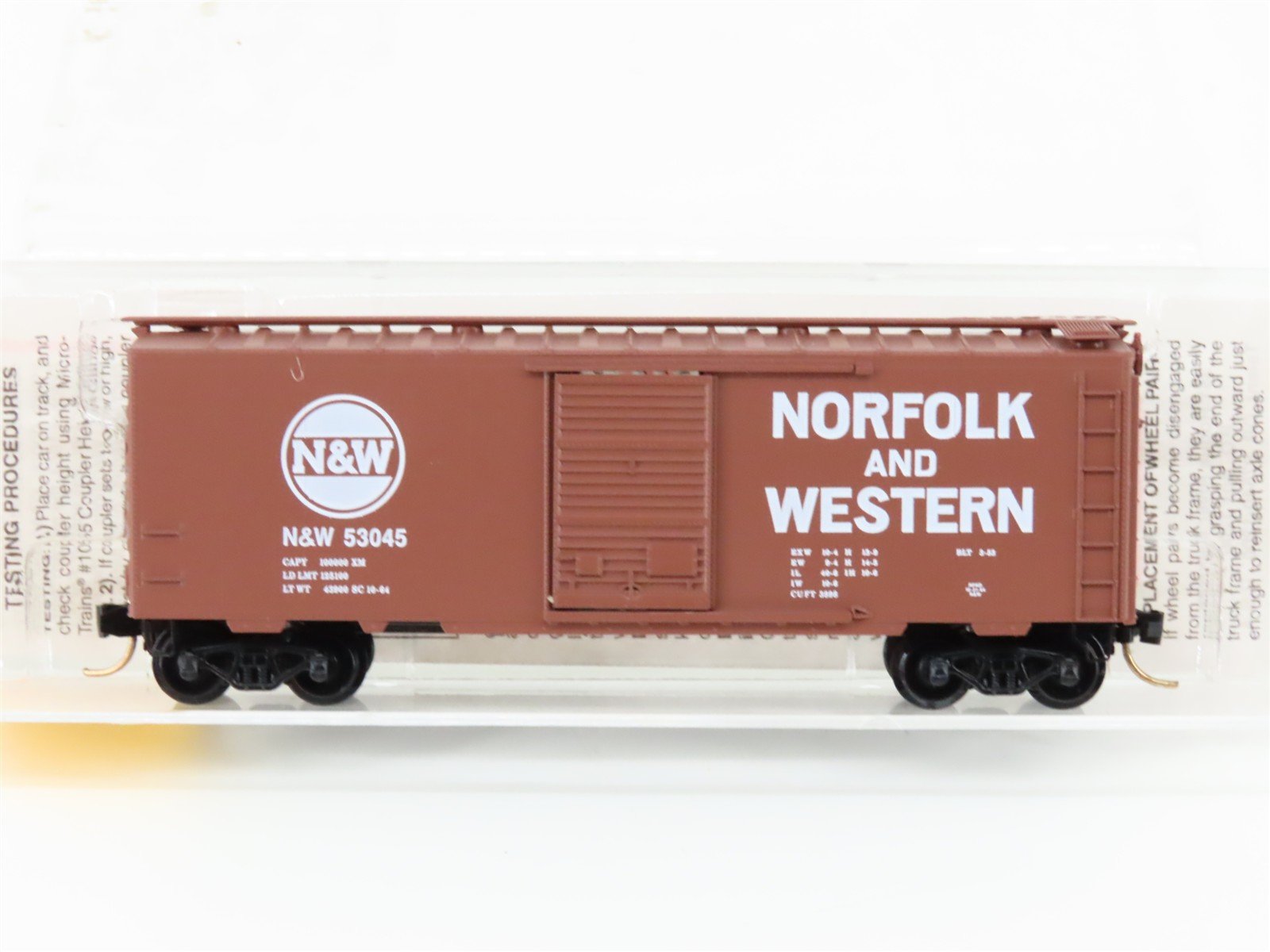 N Scale Micro-Trains MTL 20039 N&W Norfolk & Western 40' Box Car #53045