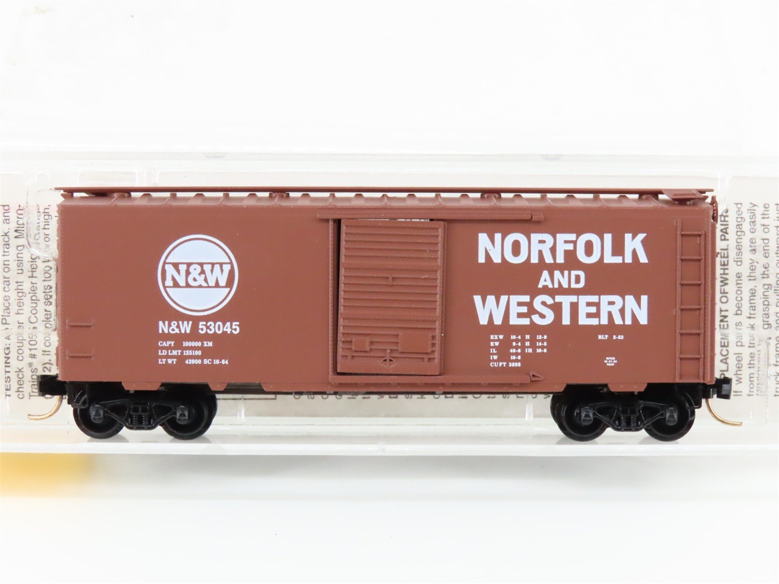 N Scale Micro-Trains MTL 20039 N&W Norfolk & Western 40' Box Car #53045