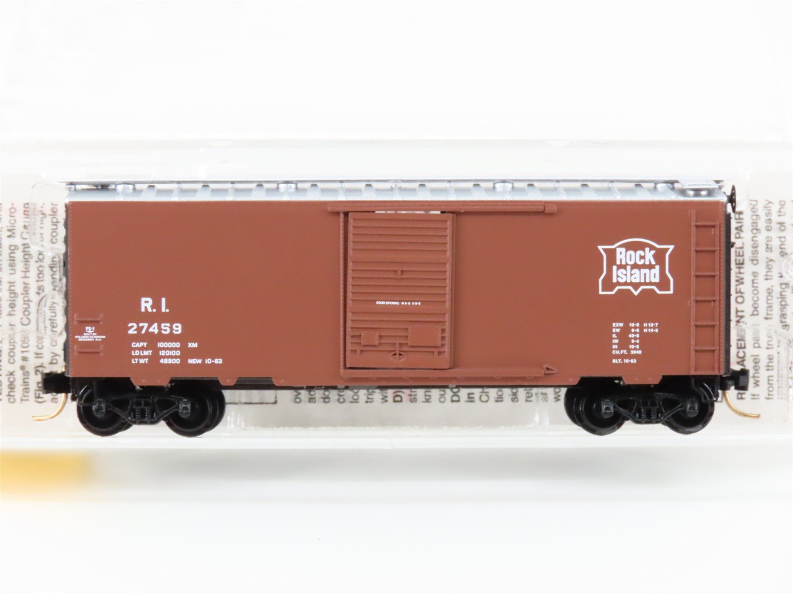 N Scale Micro-Trains MTL 20058 RI Rock Island 40' Single Door Box Car #27459