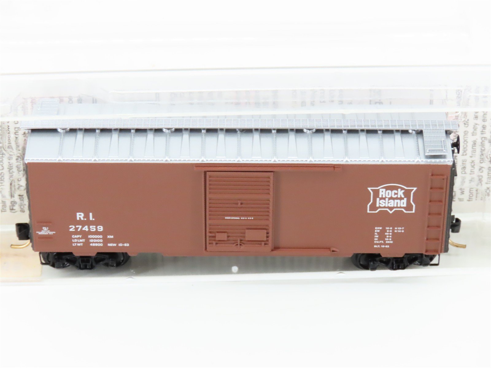 N Scale Micro-Trains MTL 20058 RI Rock Island 40' Single Door Box Car #27459