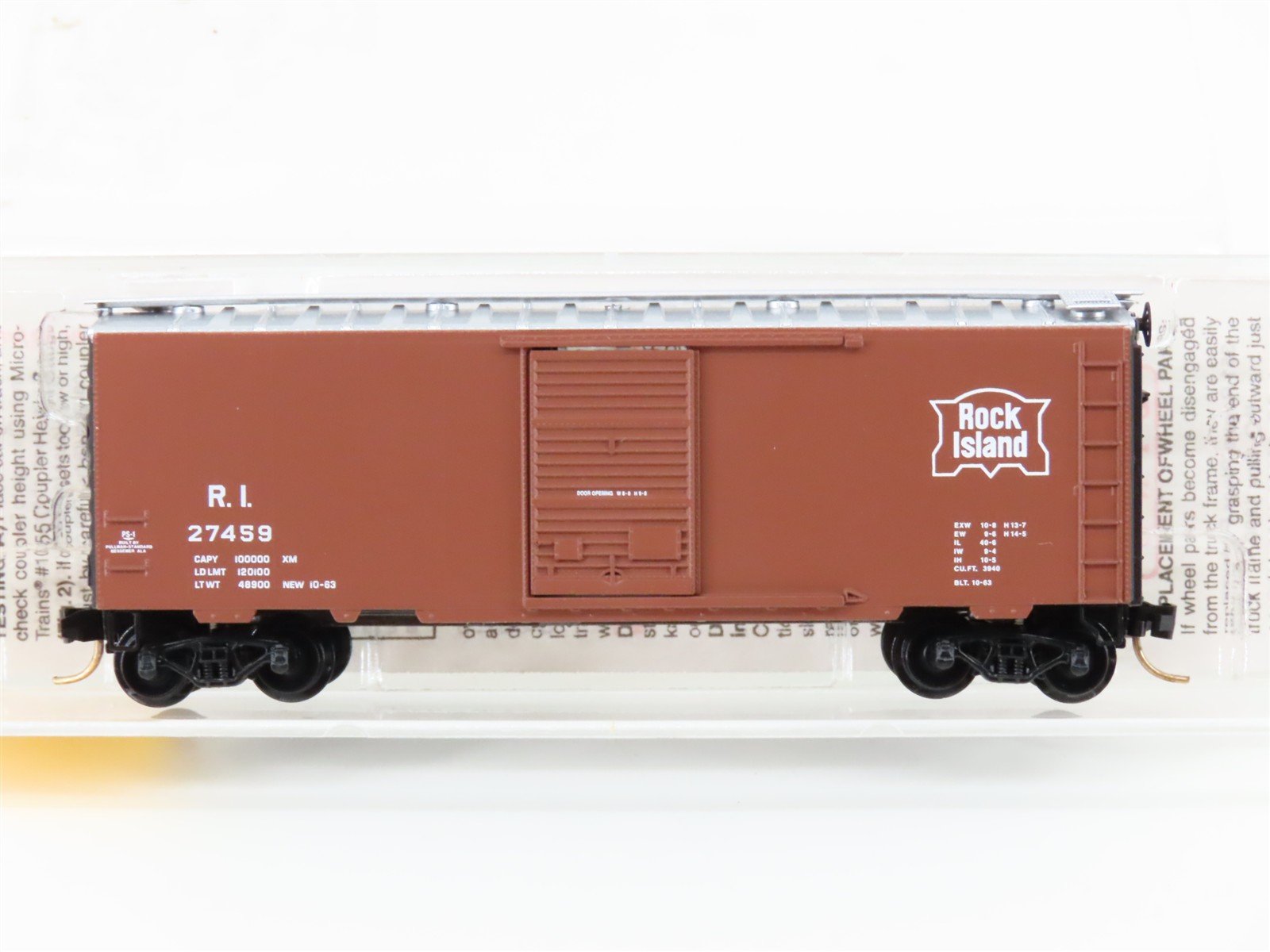 N Scale Micro-Trains MTL 20058 RI Rock Island 40' Single Door Box Car #27459