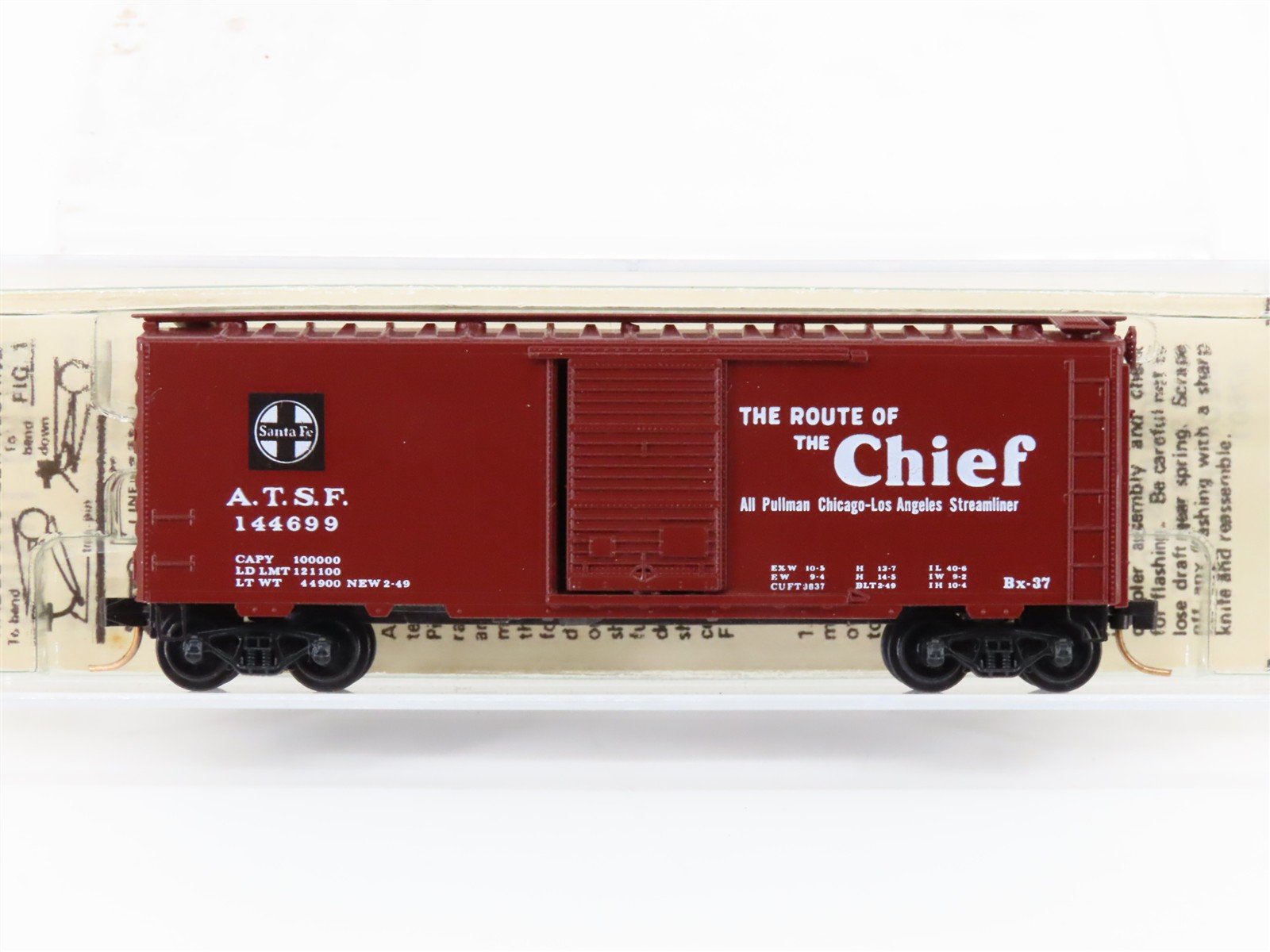 N Scale Kadee Micro-Trains MTL 20030 ATSF Santa Fe Chief 40' Box Car #144699
