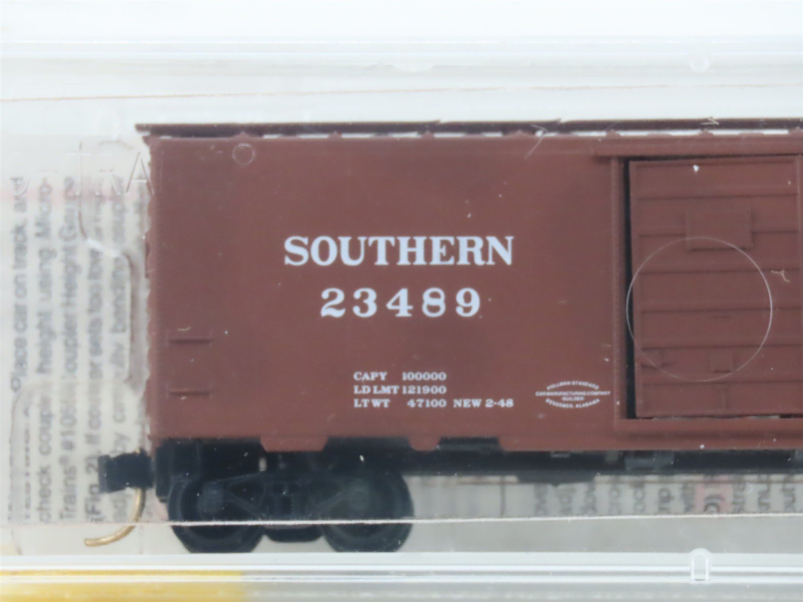 N Micro-Trains MTL 20062 SR Southern Railway 40' Single Door Box Car #23489