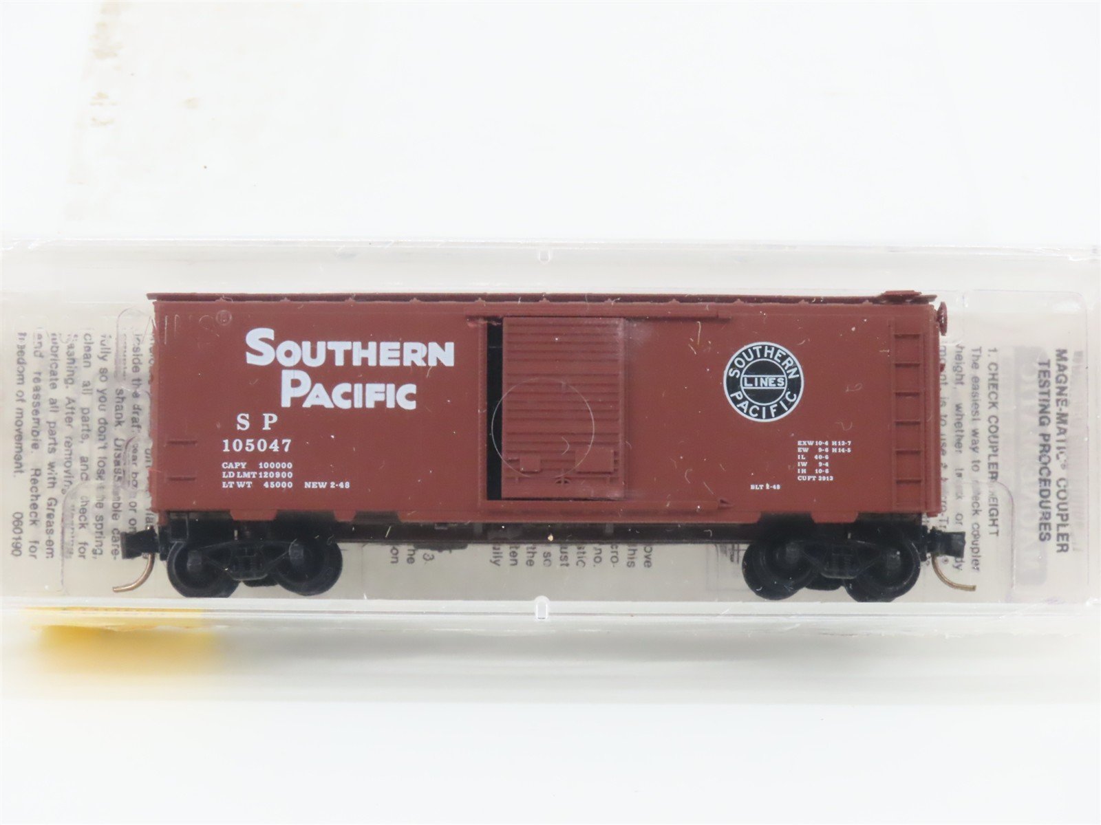 N Scale Micro-Trains MTL 20080 SP Southern Pacific 40' Box Car #105047