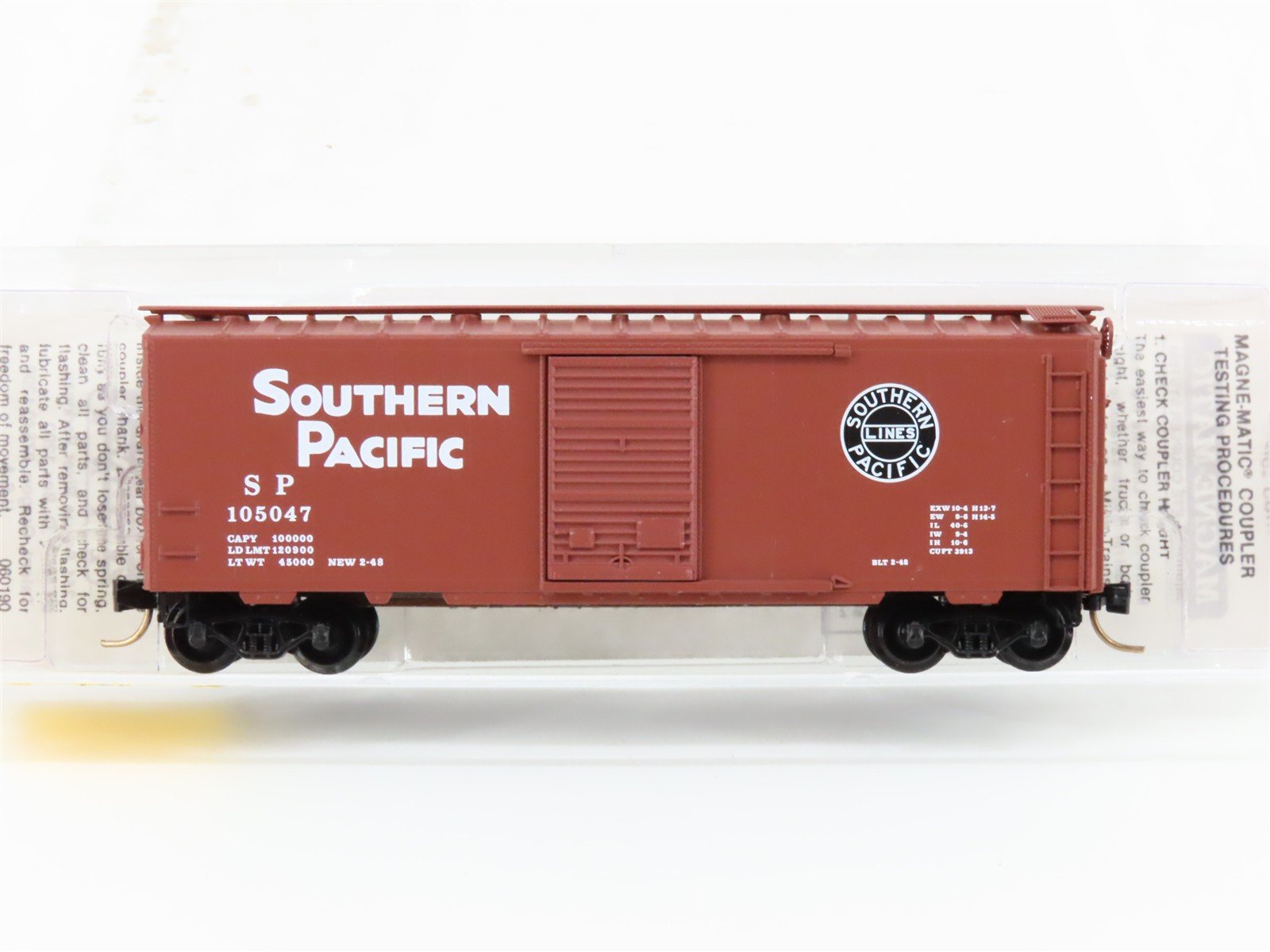 N Micro-Trains MTL 20080 SP Southern Pacific 40' Single Door Box Car #105047