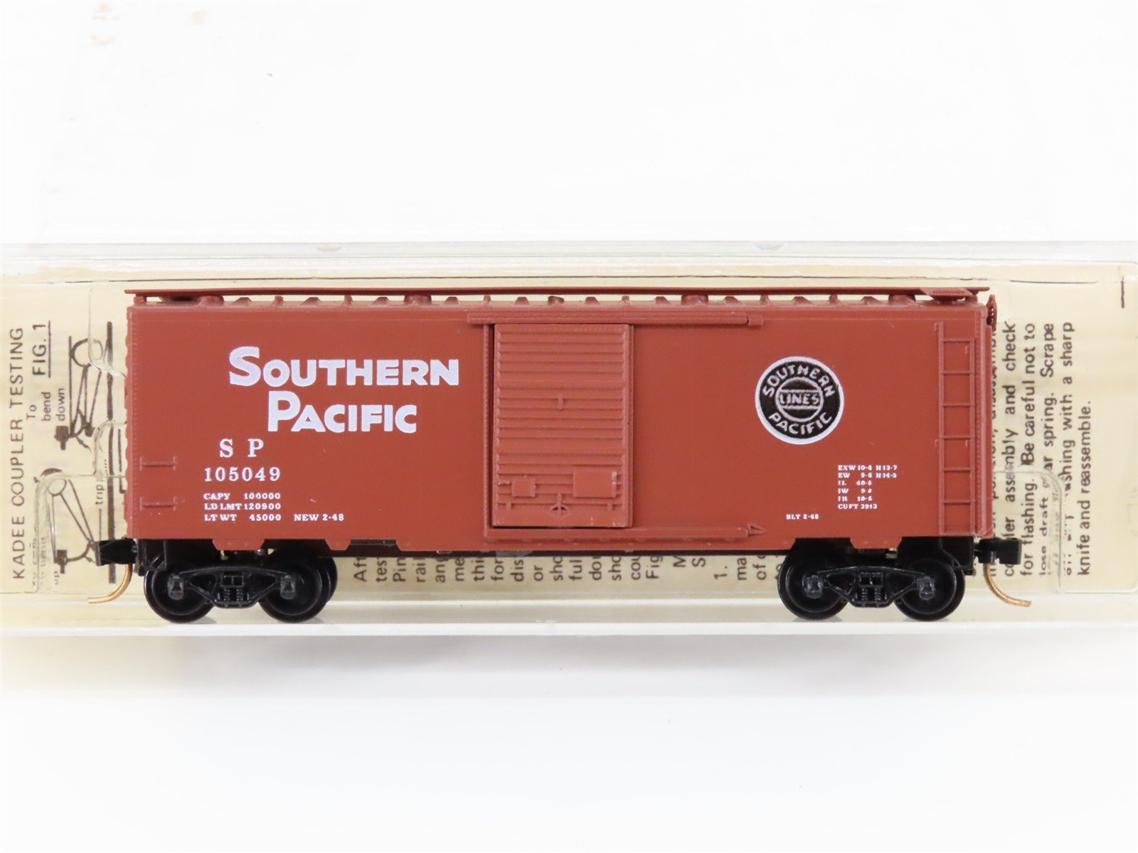 N Scale Kadee Micro-Trains MTL 20080 SP Southern Pacific 40' Box Car #105049