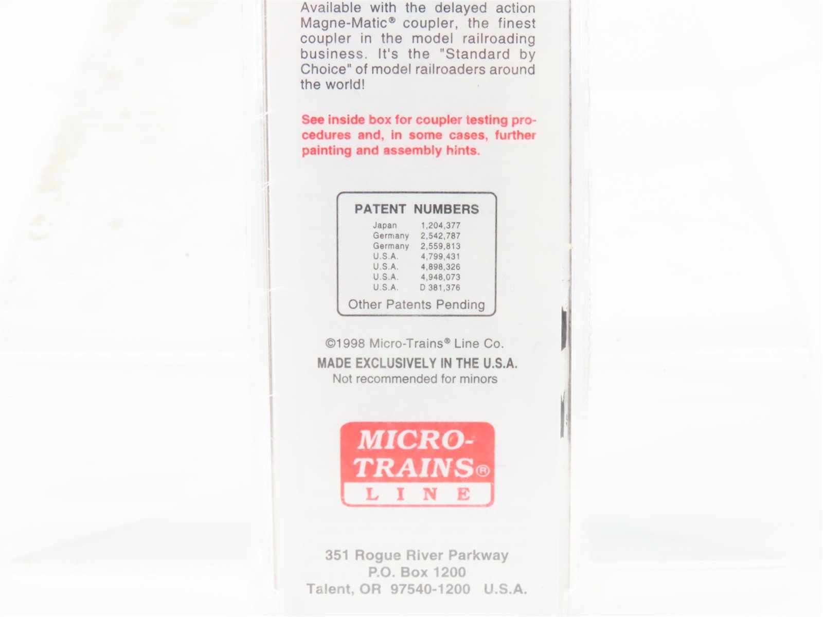 N Micro-Trains MTL 20080 SP Southern Pacific 40' Single Door Box Car #105045