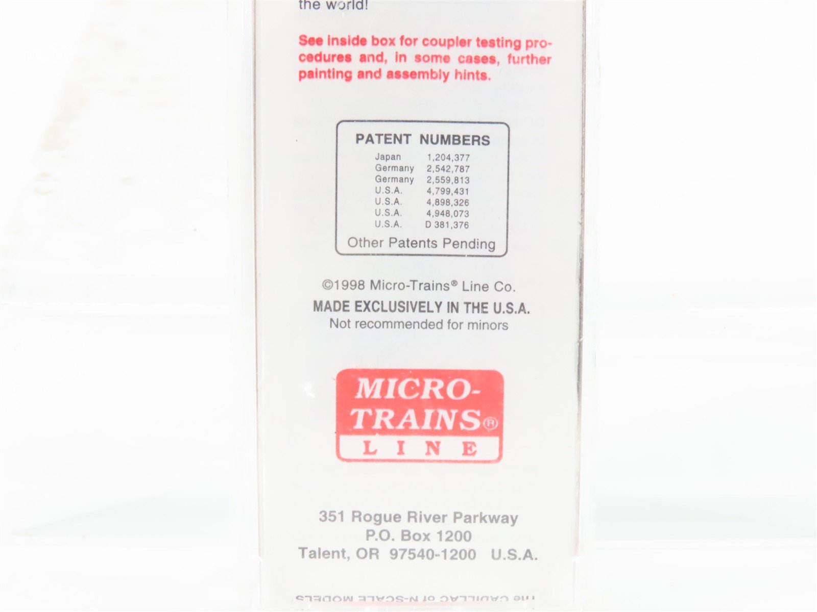 N Micro-Trains MTL 20080 SP Southern Pacific 40' Single Door Box Car #105045