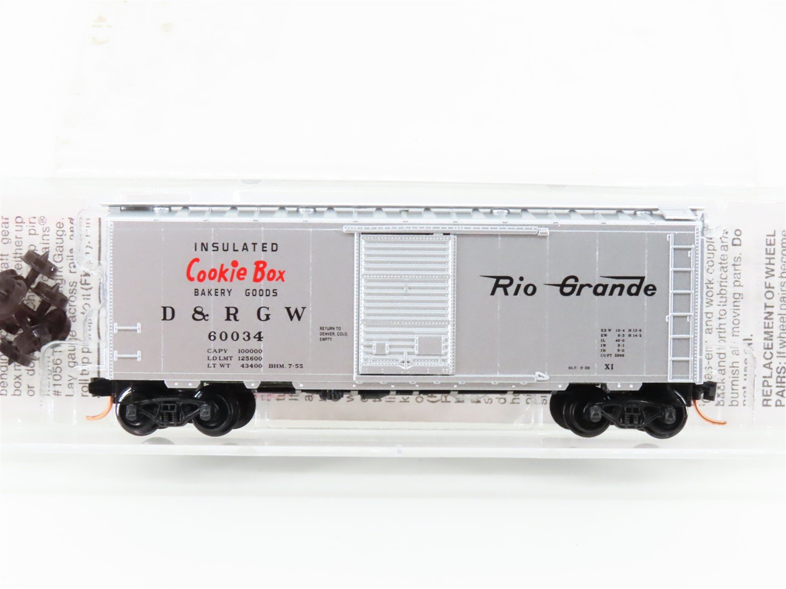 N Scale Micro-Trains MTL 20110 D&RGW Rio Grande "Cookie Box" 40' Box Car #60034