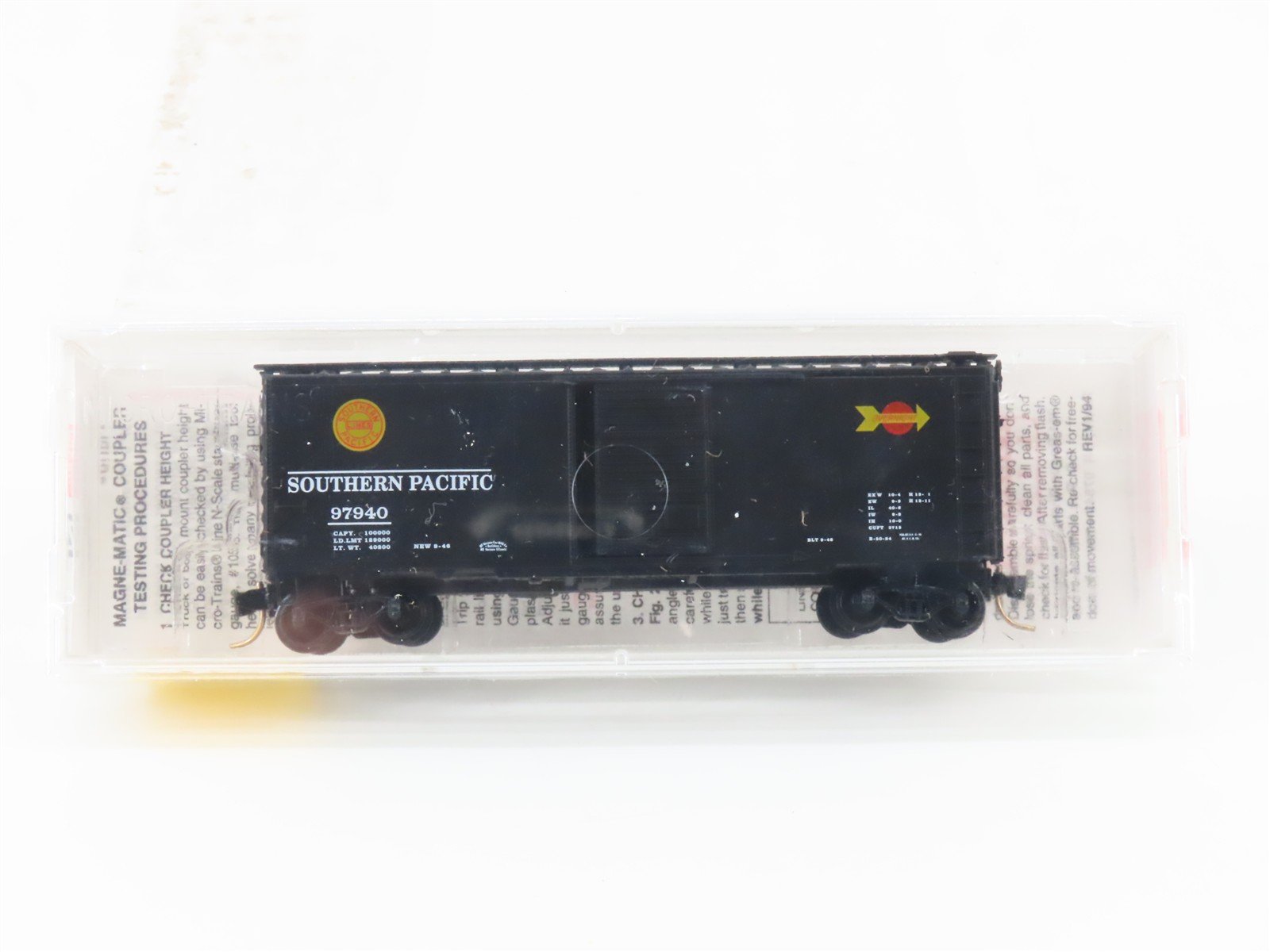 N Scale Micro-Trains MTL 20090 SP Southern Pacific Overnight 40' Box Car #97940