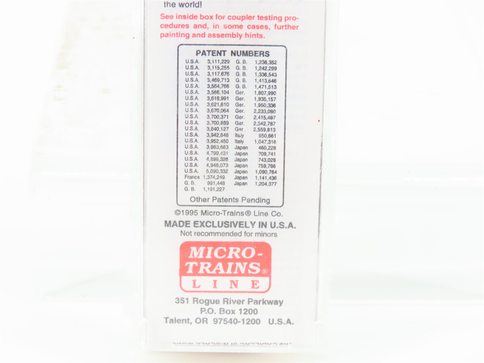 N Scale Micro-Trains MTL 20090 SP Southern Pacific Overnight 40' Box Car #97940