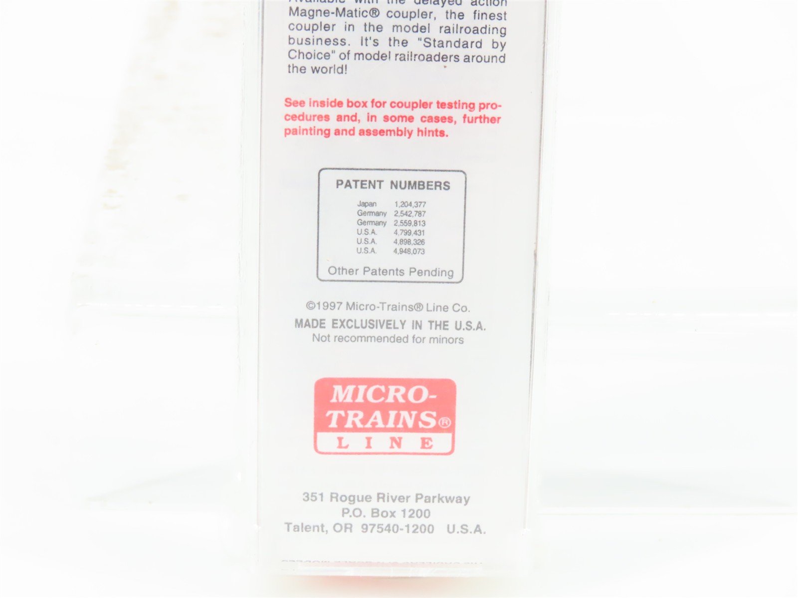 N Scale Micro-Trains MTL 20090 SP Southern Pacific Overnight 40' Box Car #97947