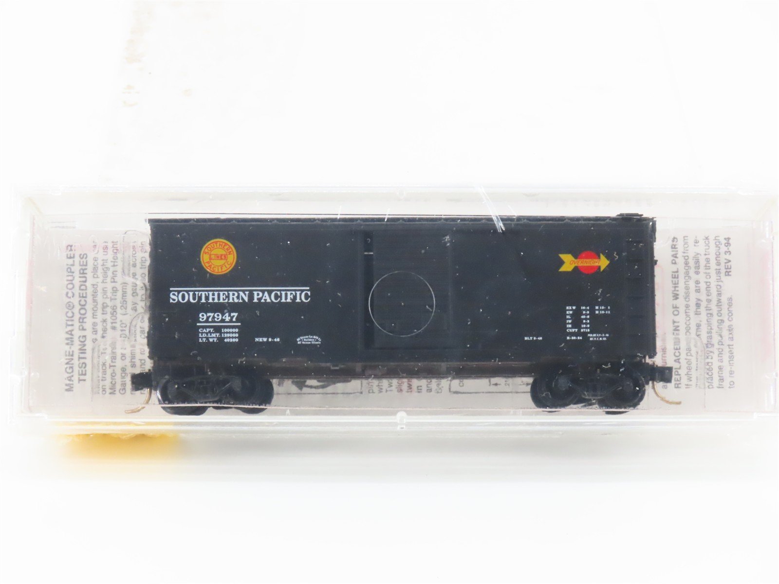 N Scale Micro-Trains MTL 20090 SP Southern Pacific Overnight 40' Box Car #97947