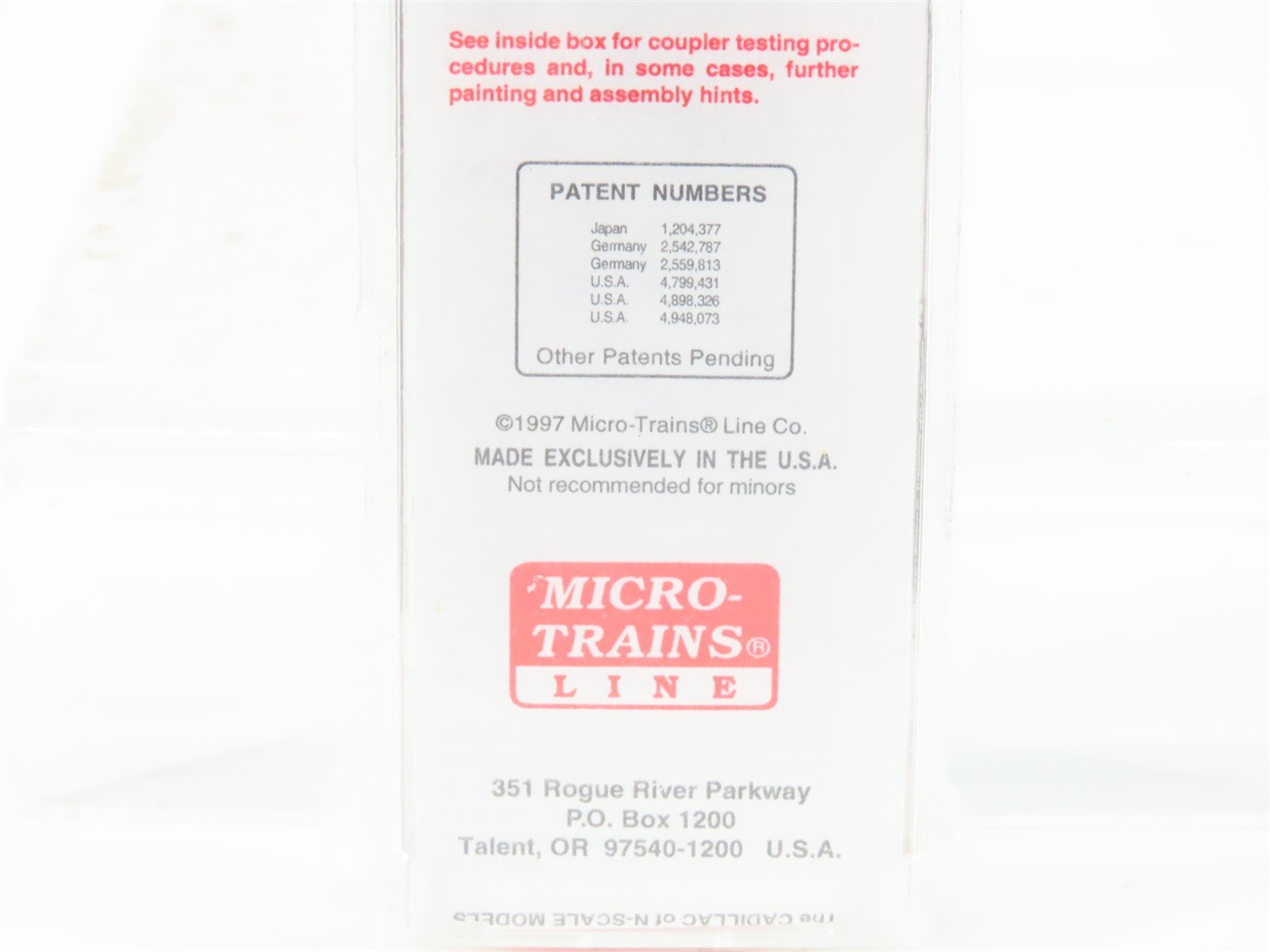 N Scale Micro-Trains MTL 20090 SP Southern Pacific Overnight 40' Box Car #97947