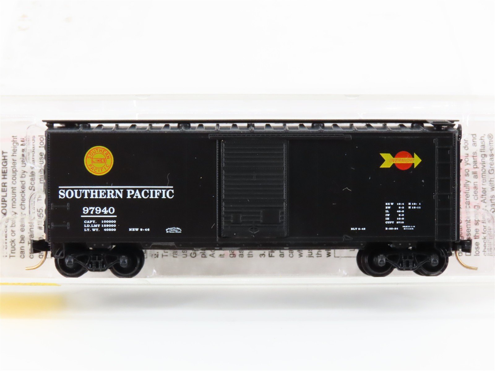 N Scale Micro-Trains MTL 20090 SP Southern Pacific Overnight 40' Box Car #97940