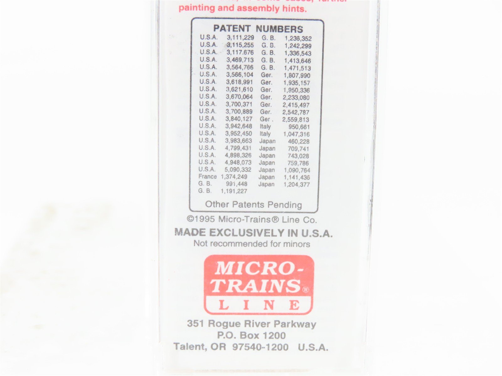 N Scale Micro-Trains MTL 20090 SP Southern Pacific Overnight 40' Box Car #97940