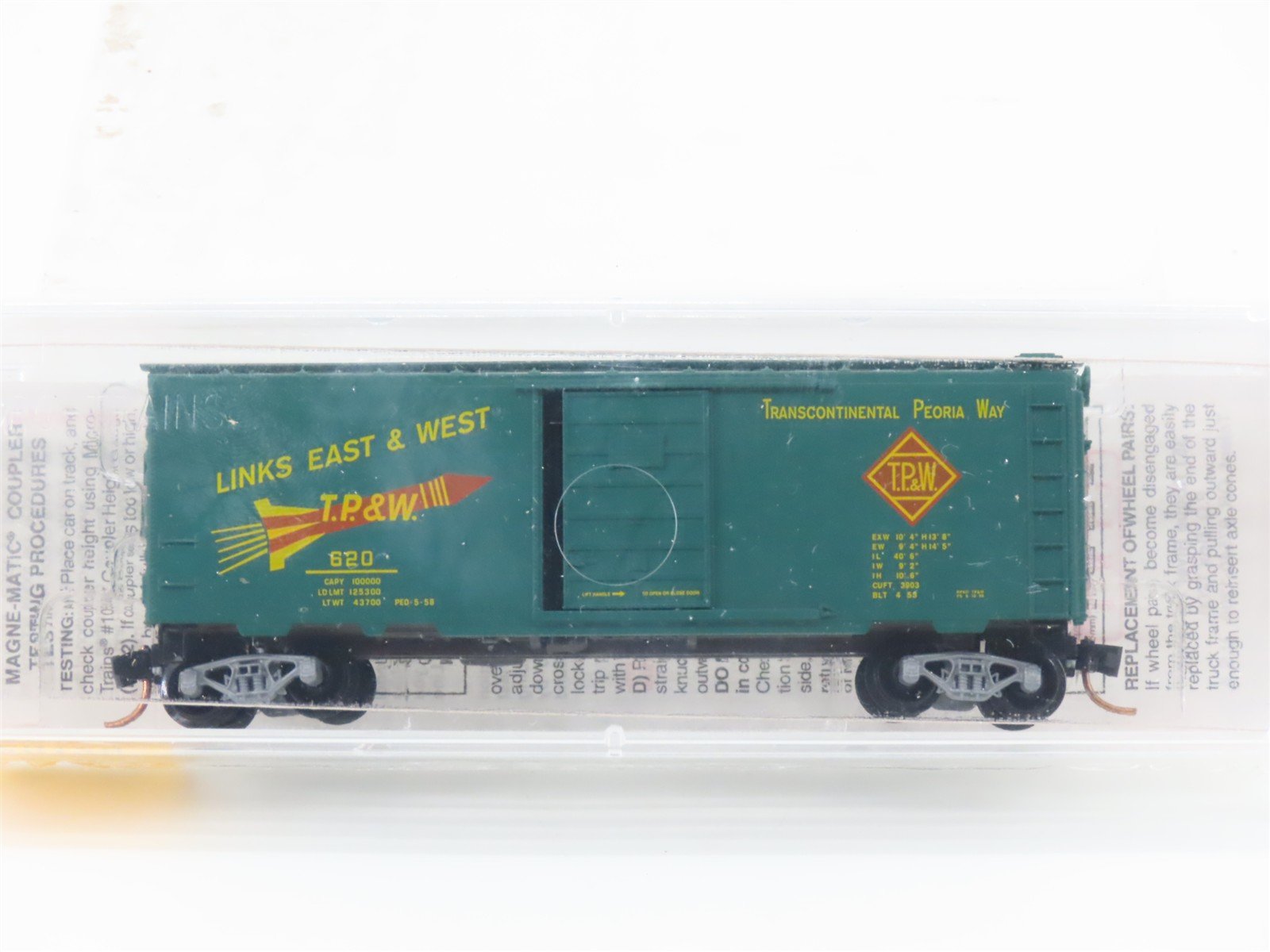 N Scale Micro-Trains MTL 20120 TP&W Toledo Peoria & Western 40' Box Car #620