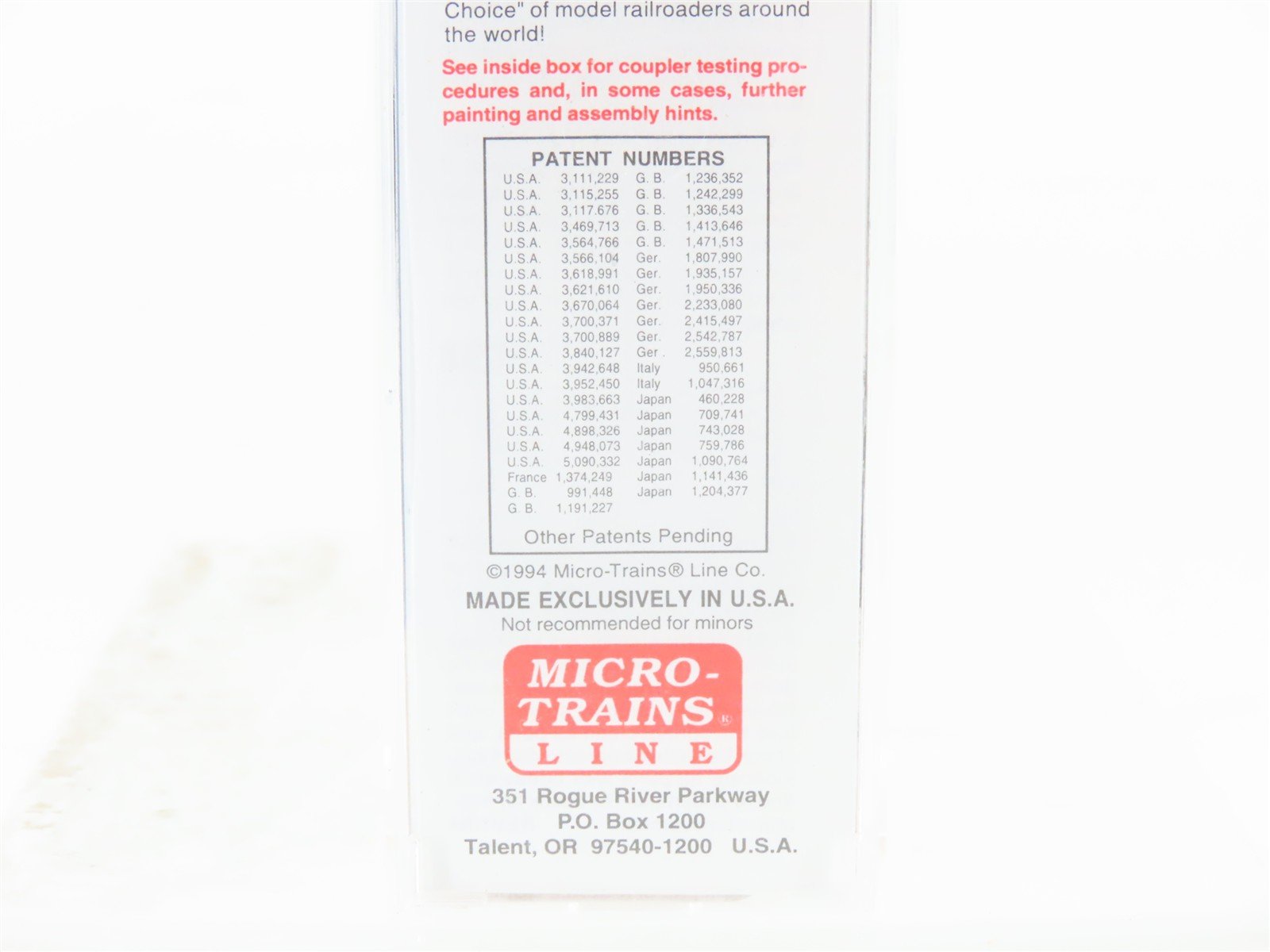 N Scale Micro-Trains MTL 20140 BM Boston & Maine 40' Single Door Box Car #74406