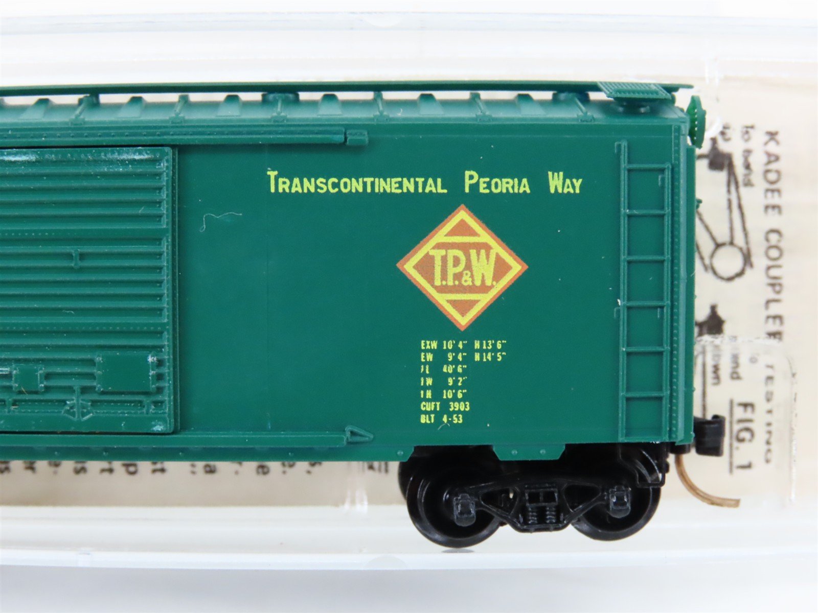N Kadee Micro-Trains MTL 20120 TP&W Toledo Peoria & Western 40' Box Car #644