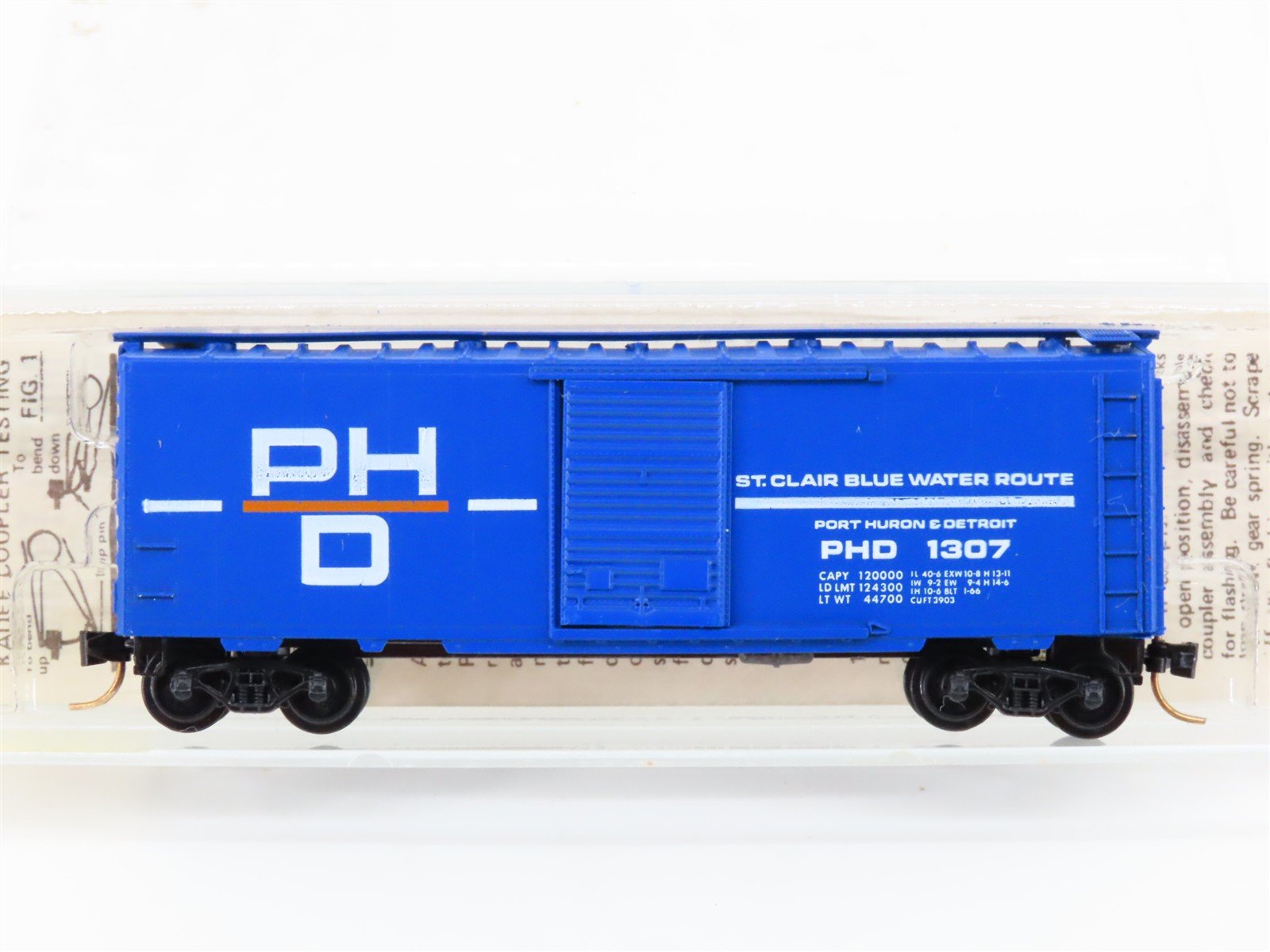 N Kadee Micro-Trains MTL 20150 PHD St. Clair Blue Water Route 40' Box Car #1307