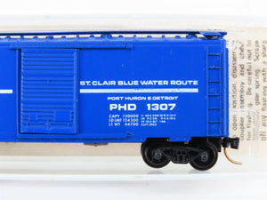 N Kadee Micro-Trains MTL 20150 PHD St. Clair Blue Water Route 40' Box Car #1307