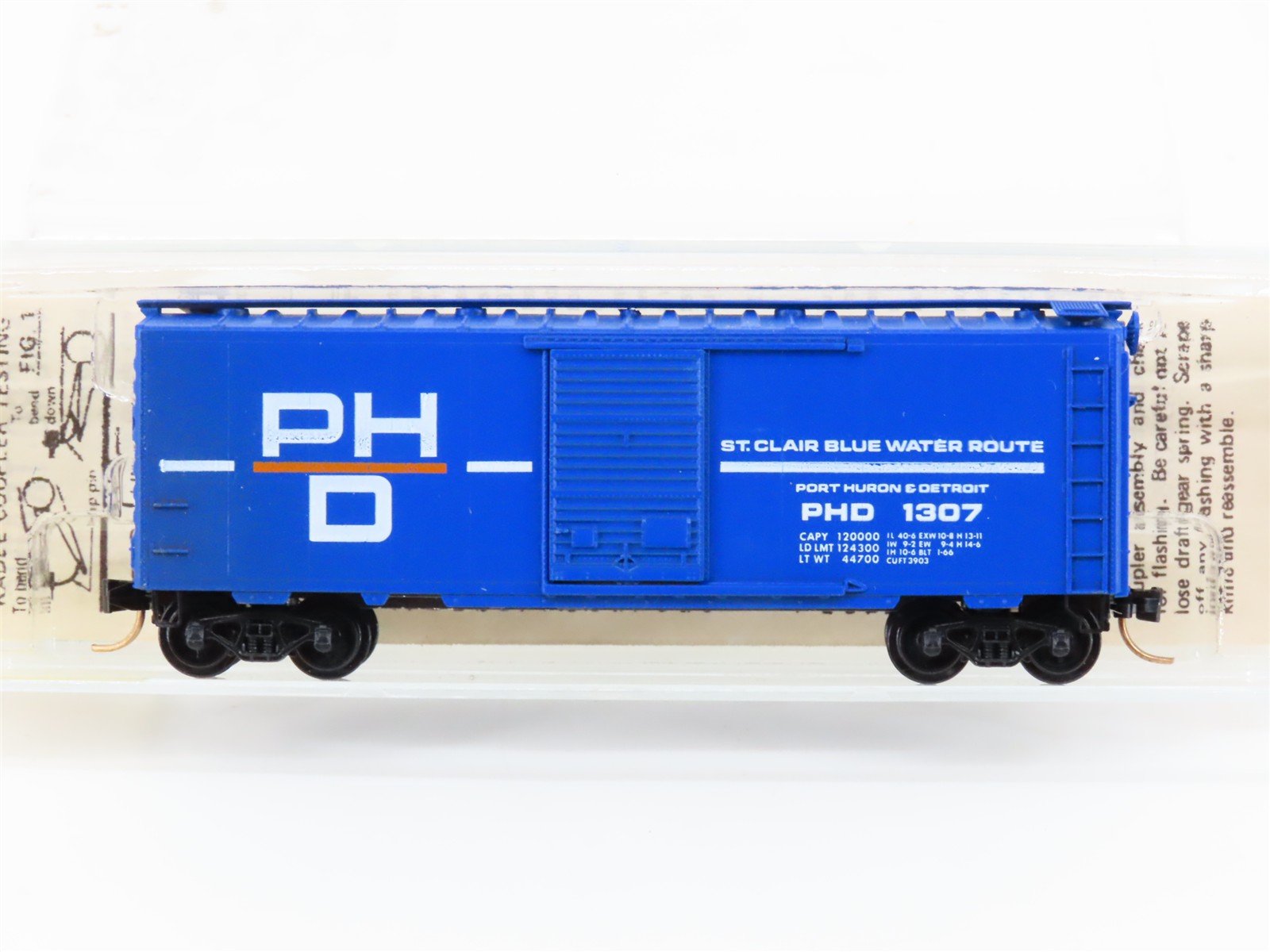 N Kadee Micro-Trains MTL 20150 PHD St. Clair Blue Water Route 40' Box Car #1307