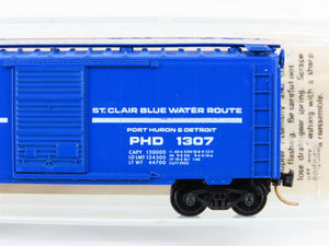 N Kadee Micro-Trains MTL 20150 PHD St. Clair Blue Water Route 40' Box Car #1307