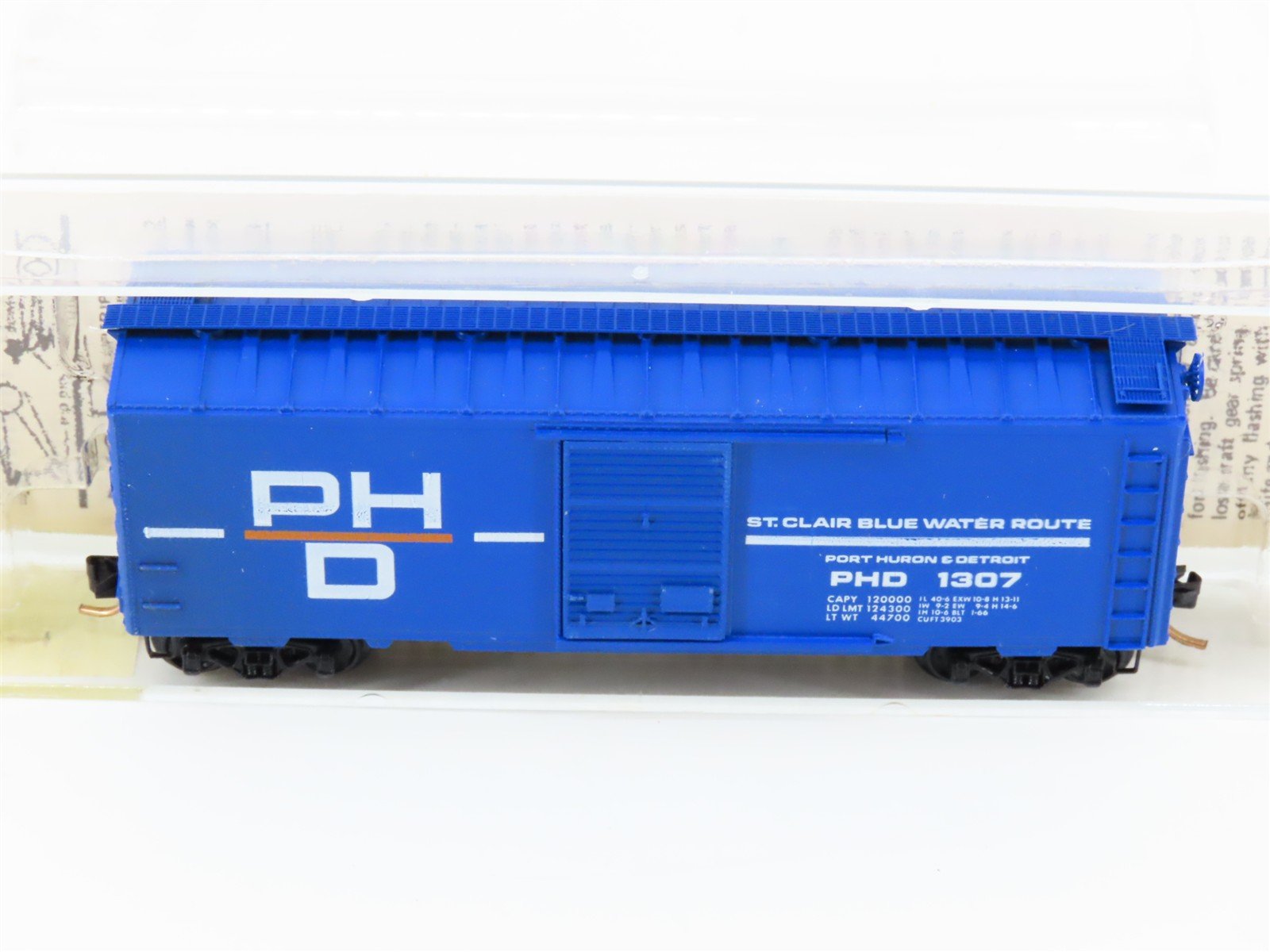N Kadee Micro-Trains MTL 20150 PHD St. Clair Blue Water Route 40' Box Car #1307