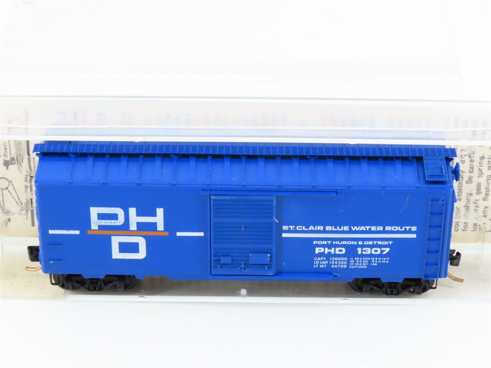 N Kadee Micro-Trains MTL 20150 PHD St. Clair Blue Water Route 40' Box Car #1307
