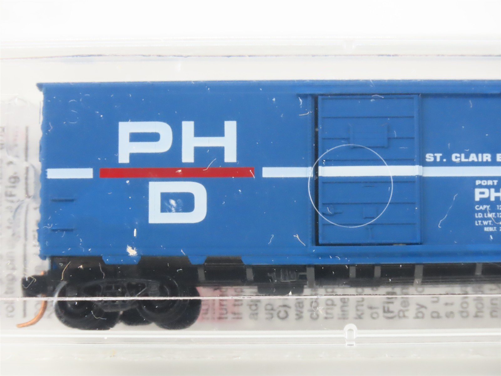 N Scale Micro-Trains MTL 20150 PHD St. Clair Blue Water Route 40' Box Car #1305