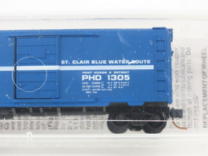 N Scale Micro-Trains MTL 20150 PHD St. Clair Blue Water Route 40' Box Car #1305