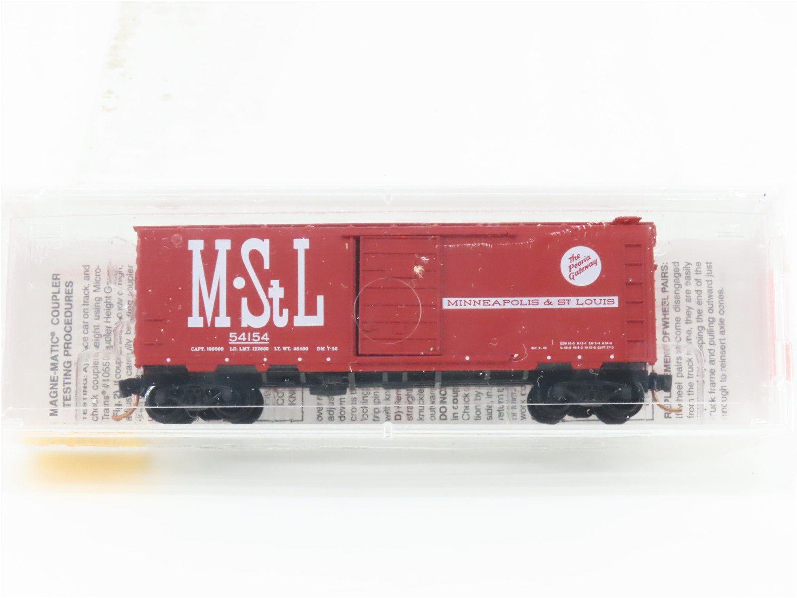 N Scale Micro-Trains MTL 20860 M&StL The Peoria Gateway 40' Box Car #54154