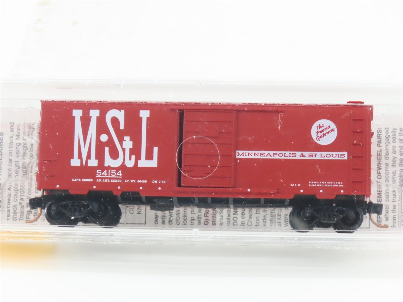 N Scale Micro-Trains MTL 20860 M&StL The Peoria Gateway 40' Box Car #54154