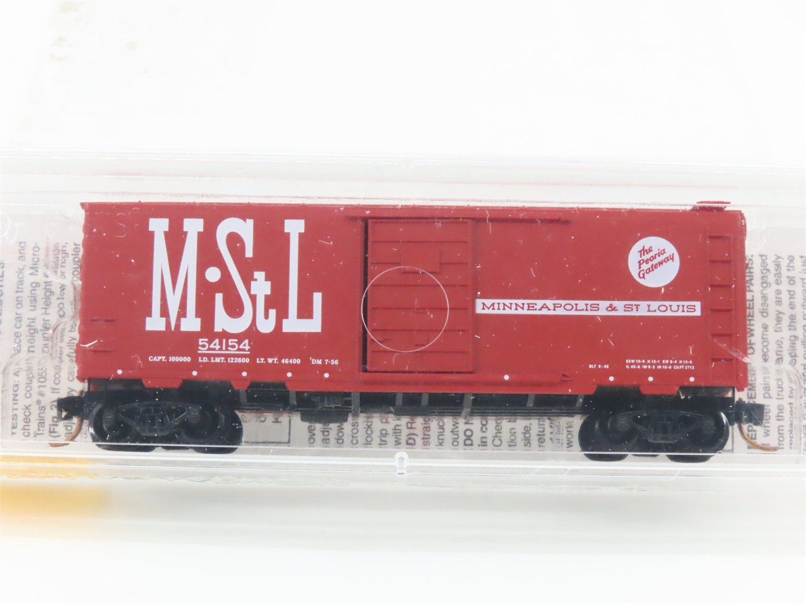 N Scale Micro-Trains MTL 20860 M&StL The Peoria Gateway 40' Box Car #54154
