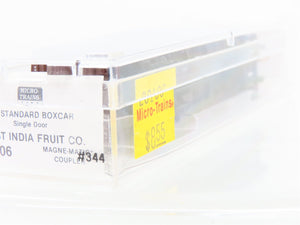 N Scale Micro-Trains MTL 20106 WIF West India Fruit & Steamship 40' Box Car #344