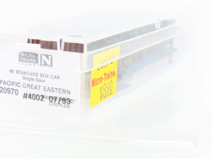 N Scale Micro-Trains MTL 20970 PGE Pacific Great Eastern 40' Box Car #4022