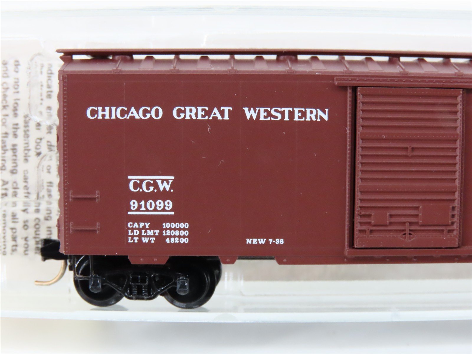 N Scale Kadee Micro-Trains MTL 20950 CGW Corn Belt Route 40' Box Car #91099