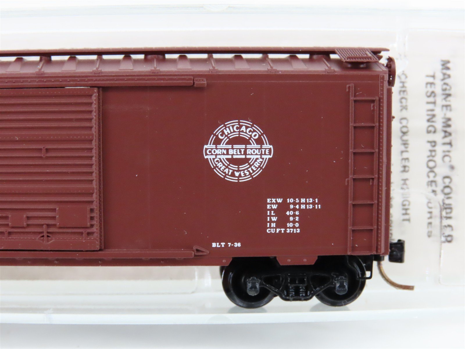 N Scale Kadee Micro-Trains MTL 20950 CGW Corn Belt Route 40' Box Car #91099