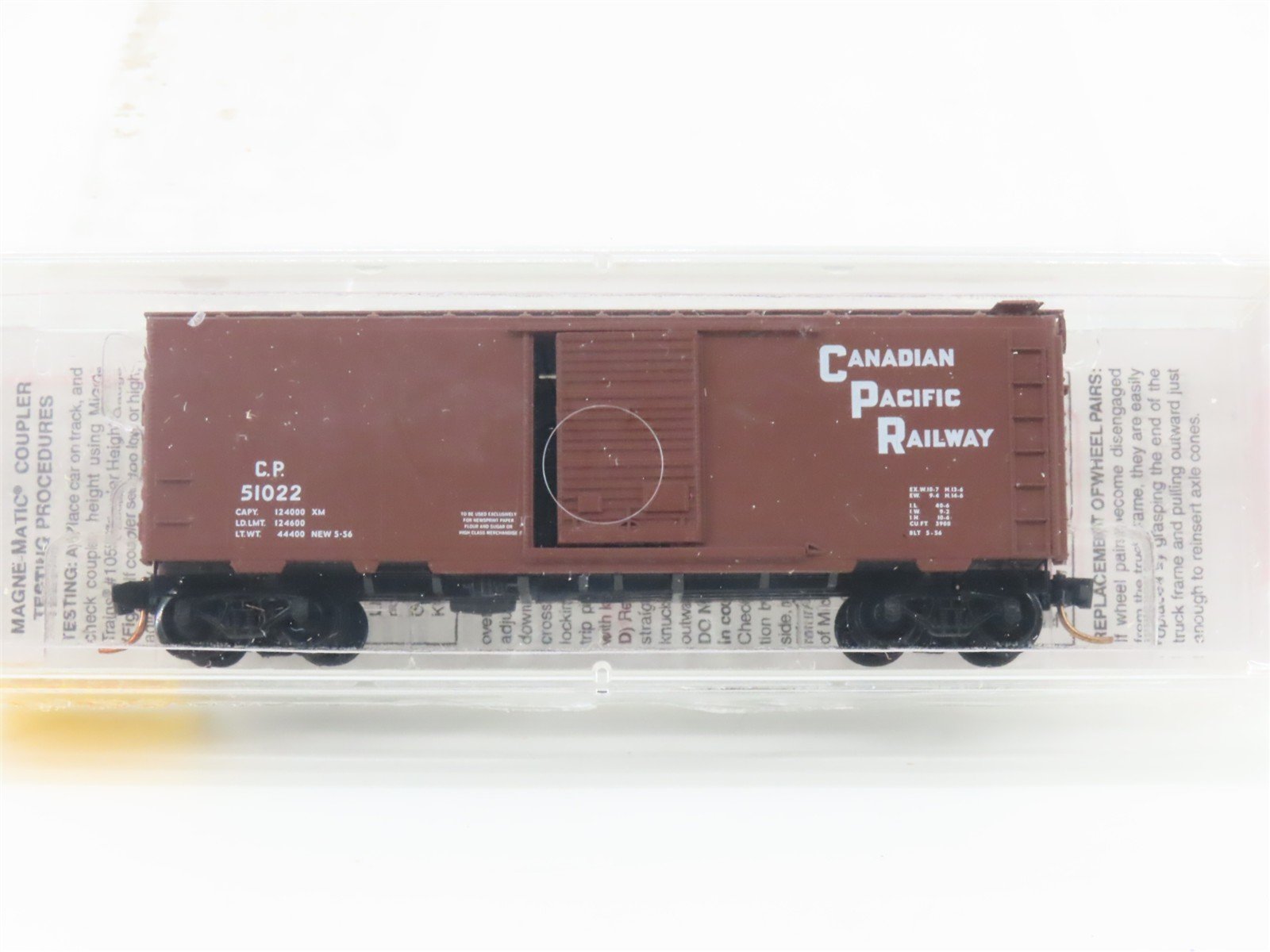 N Scale Micro-Trains MTL 20436 CP Canadian Pacific Railway 40' Box Car #51022
